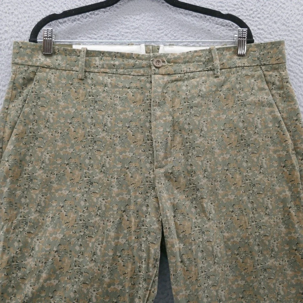 Levis Mens 38x30 Digital Camo Print Chino Pants Olive Green Stretch Twill‎ NEW